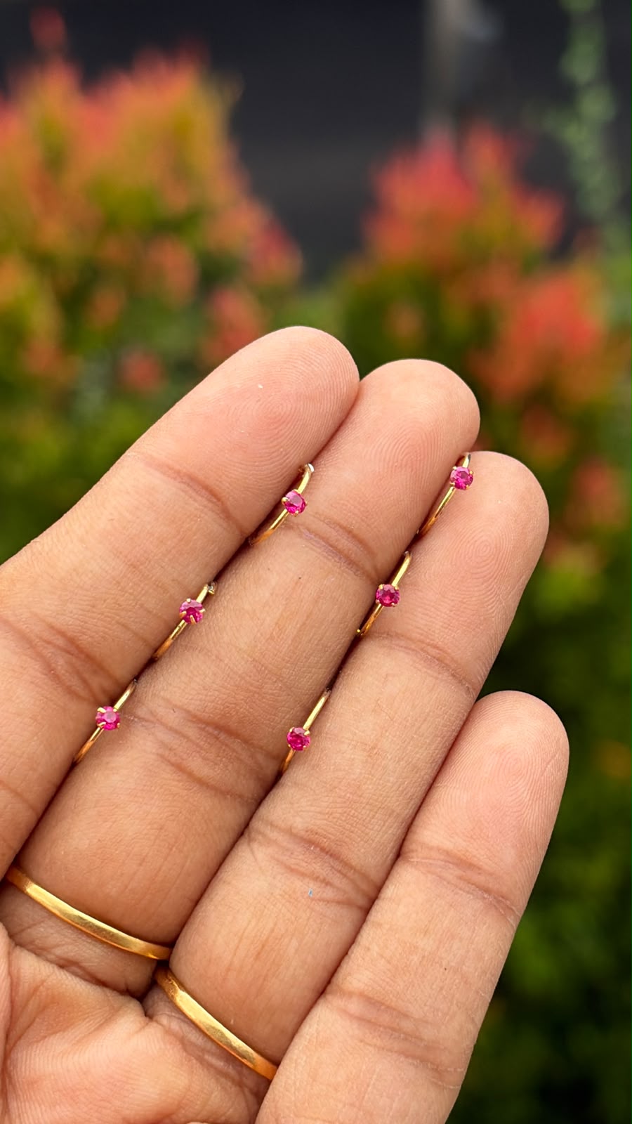 Pink Stone Nose Ring